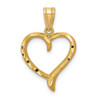 Lex & Lu 14k Yellow Gold Heart Charm LAL73909 - Lex & Lu