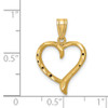 Lex & Lu 14k Yellow Gold Heart Charm LAL73909 - 4 - Lex & Lu