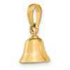Lex & Lu 14k Yellow Gold 3-D Moveable Bell Pendant - 4 - Lex & Lu