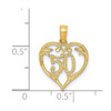 Lex & Lu 14k Yellow Gold 50'' Heart Cut-out Pendant - 4 - Lex & Lu