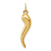 Lex & Lu 14k Yellow Gold Italian Horn Charm LAL73961 - Lex & Lu