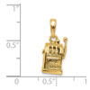 Lex & Lu 14k Yellow Gold 3-D Moveable Slot Machine Pendant - 4 - Lex & Lu