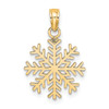 Lex & Lu 14k Yellow Gold 3-D Snowflake Pendant LAL73975 - 3 - Lex & Lu