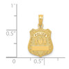 Lex & Lu 14k Yellow Gold Police Badge Pendant LAL73995 - 4 - Lex & Lu