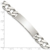 Lex & Lu Sterling Silver Polished Engravable Curb Link ID Bracelet 8'' LAL7400 - 3 - Lex & Lu