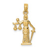 Lex & Lu 14k Yellow Gold 3-D Lady of Justice w/Moveable Scales Pendant - 3 - Lex & Lu