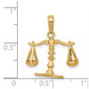 Lex & Lu 14k Yellow Gold 3-D Moveable Scales of Justice Pendant - 5 - Lex & Lu