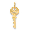 Lex & Lu 14k Yellow Gold Key Charm LAL74014 - 3 - Lex & Lu