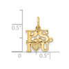 Lex & Lu 14k Yellow Gold P.S. I Love You Charm - 4 - Lex & Lu