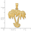 Lex & Lu 14k Yellow Gold Double Palm Trees Pendant LAL74061 - 4 - Lex & Lu