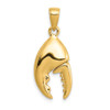 Lex & Lu 14k Yellow Gold 3-D Moveable Stone Crab Claw Pendant - 3 - Lex & Lu