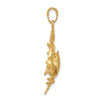 Lex & Lu 14k Yellow Gold Stone Crab ended Pendant - 2 - Lex & Lu