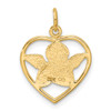 Lex & Lu 14k Yellow Gold Angel in Heart Charm - 3 - Lex & Lu