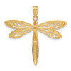 Lex & Lu 14k Yellow Gold w/Rhodium Dragonfly Pendant LAL74112 - 3 - Lex & Lu