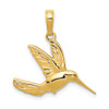 Lex & Lu 14k Yellow Gold Hummingbird in Flight Pendant - Lex & Lu