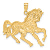Lex & Lu 14k Yellow Gold Horse Galloping Pendant - 3 - Lex & Lu