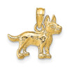 Lex & Lu 14k Yellow Gold Terrier Dog Pendant - Lex & Lu