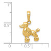 Lex & Lu 14k Yellow Gold Poodle Dog Pendant - 3 - Lex & Lu