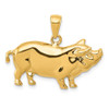 Lex & Lu 14k Yellow Gold Pot Belly Pig Pendant - Lex & Lu
