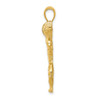 Lex & Lu 14k Yellow Gold Bodybuilder w/Weights Pendant - 2 - Lex & Lu