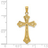 Lex & Lu 14k Yellow Gold D/C Cross Pendant LAL74200 - 4 - Lex & Lu