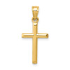 Lex & Lu 14k Yellow Gold Polished Hollow Cross Pendant LAL74203 - Lex & Lu