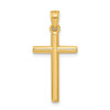 Lex & Lu 14k Yellow Gold Polished Hollow Cross Pendant LAL74205 - 3 - Lex & Lu