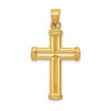 Lex & Lu 14k Yellow Gold Hollow Cross Pendant LAL74210 - Lex & Lu