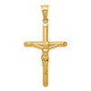 Lex & Lu 14k Yellow Gold Polished Hollow Crucifix Pendant - Lex & Lu