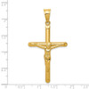 Lex & Lu 14k Yellow Gold Polished Hollow Crucifix Pendant - 3 - Lex & Lu