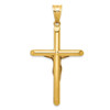 Lex & Lu 14k Yellow Gold Polished Hollow Crucifix Pendant - 4 - Lex & Lu