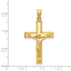 Lex & Lu 14k Yellow Gold Polished Crucifix Pendant LAL74217 - 3 - Lex & Lu
