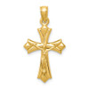 Lex & Lu 14k Yellow Gold Reversible Crucifix /Cross Pendant LAL74221 - Lex & Lu