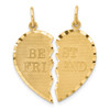 Lex & Lu 14k Yellow Gold Best Friend Break-apart Charm - Lex & Lu