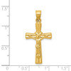 Lex & Lu 14k Yellow Gold Reversible Crucifix / Cross Pendant - 3 - Lex & Lu