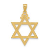 Lex & Lu 14k Yellow Gold D/C Star of David Pendant - 3 - Lex & Lu