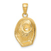 Lex & Lu 14k Yellow Gold Baseball Glove and Ball Pendan - 4 - Lex & Lu