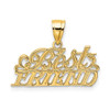 Lex & Lu 14k Yellow Gold Best Friend Charm - Lex & Lu