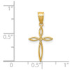 Lex & Lu 14k Yellow Gold Passion Cross Charm - 3 - Lex & Lu