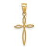 Lex & Lu 14k Yellow Gold Passion Cross Charm - 4 - Lex & Lu