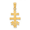 Lex & Lu 14k Yellow Gold Cara Vaca Crucifix Pendant - 3 - Lex & Lu