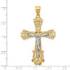 Lex & Lu 14k Two-tone Gold D/C Crucifix Pendant LAL74314 - 3 - Lex & Lu
