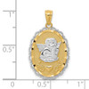 Lex & Lu 14k Yellow Gold & Rhodium Angel Pendant LAL74329 - 4 - Lex & Lu