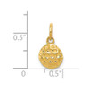 Lex & Lu 14k Yellow Gold Golf Ball Charm LAL74341 - 4 - Lex & Lu