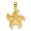Lex & Lu 14k Yellow Gold D/C Starfish Pendant LAL74356 - 3 - Lex & Lu
