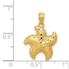Lex & Lu 14k Yellow Gold D/C Starfish Pendant LAL74356 - 4 - Lex & Lu