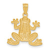 Lex & Lu 14k Yellow Gold Polished Frog Pendant - 3 - Lex & Lu