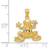 Lex & Lu 14k Yellow Gold Polished Frog Pendant - 4 - Lex & Lu