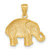 Lex & Lu 14k Yellow Gold Polished Elephant Pendant LAL74362 - 3 - Lex & Lu