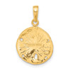 Lex & Lu 14k Yellow Gold Sand Dollar Pendant LAL74367 - 3 - Lex & Lu